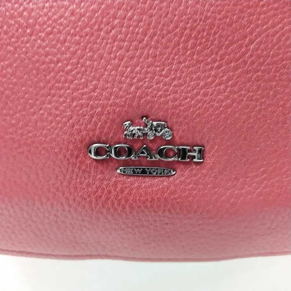Coach Chelsea Red Leather Zipper Crossbody Shoulder Bag - Picture 3 of 16